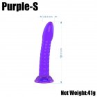 Women Transparent Dildo Safe Skin Friendly Waterproof Anal Butt Plug Sex Toys Masturbation Device small purple