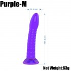 Women Transparent Dildo Safe Skin Friendly Waterproof Anal Butt Plug Sex Toys Masturbation Device medium purple