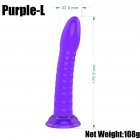 Women Transparent Dildo Safe Skin Friendly Waterproof Anal Butt Plug Sex Toys Masturbation Device large purple