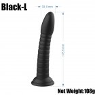 Women Transparent Dildo Safe Skin Friendly Waterproof Anal Butt Plug Sex Toys Masturbation Device large black