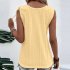 Women Tunic Tank Tops Casual Eyelet Sleeveless Shirt Blouse Summer Solid Color Loose Fit Button Tank Tops pink S
