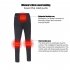 Women USB Electric Heated Pants Outdoor Hiking Camping Constant Temperature Winter Warm Heated Trousers Black M