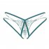Women  Underpants Mesh Hollow Temptation Ladies Sexy Panties Invisible Thong Gray blue One size