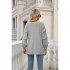 Women V Neck Long Sleeve Blouse Loose Fit Ruffles Tunics Tops Solid Color Casual Pullover Knitted Sweater Pink L
