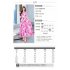 Women V Neck Short Sleeves Dress Summer Sweet Floral Printing A line Skirt Trendy Slimming Pullover Dress Pink 3XL
