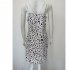 Women V neck Dress Sexy Spaghetti Strap Leopard Print A line Skirt Summer High Waist Sleeveless Mid Skirt green XL
