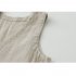 Women V neck Tank Dress Summer Linen Sleeveless A line Skirt Casual High Waist Solid Color Pullover Dress Army Green M
