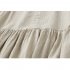 Women V neck Tank Dress Summer Linen Sleeveless A line Skirt Casual High Waist Solid Color Pullover Dress Army Green M