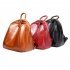 Women Vintage Casual Genuine Leather Backpack Solid Color Simple Shoulders Bag Schoolbag Daypacks