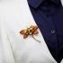 Women Vivid Delicate Dragonfly Design Diamond Brooch Perfect Wear Decoration