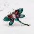 Women Vivid Delicate Dragonfly Design Diamond Brooch Perfect Wear Decoration