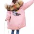 Women Warm Cotton Padded Jacket Fashionable Plush Collar Hooded Winter Coat