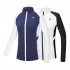 Women Warm Pgm Golf Jacket Contrast Color Outdoor Sports Fashion Tops Coat Golf Clothing Yf514 Navy Blue and White  M