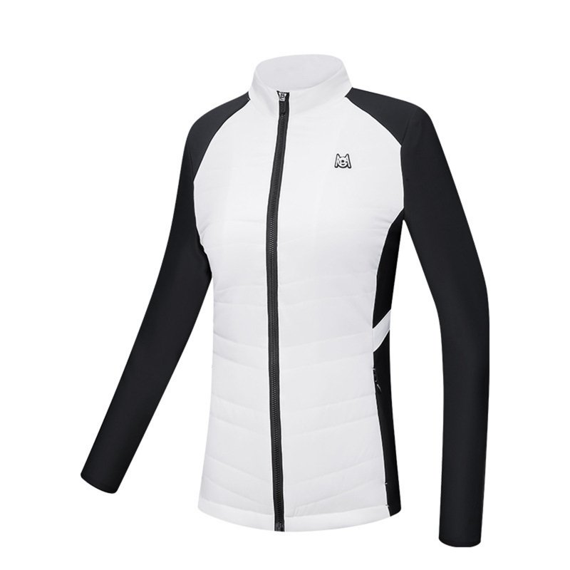 Women Warm Pgm Golf Jacket Contrast Color Outdoor Sports Fashion Tops Coat