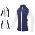Women Warm Pgm Golf Jacket Contrast Color Outdoor Sports Fashion Tops Coat Golf Clothing Yf514 Navy Blue and White  M