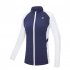Women Warm Pgm Golf Jacket Contrast Color Outdoor Sports Fashion Tops Coat Golf Clothing Yf514 Navy Blue and White  M