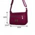 Women Waterproof Zipper Single Shoulder Bag with Adjustable Strap