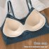 Women Wireless Bra With Breast Pad Push up Solid Color Underwear With Adjustable Strap Breathable Underwear green One size  42 5 62 5kg 