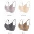 Women Wireless Bra With Breast Pad Push up Solid Color Underwear With Adjustable Strap Breathable Underwear green One size  42 5 62 5kg 
