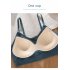 Women Wireless Bra With Breast Pad Push up Solid Color Underwear With Adjustable Strap Breathable Underwear green One size  42 5 62 5kg 