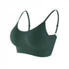 Women Wireless Bra With Breast Pad Push-up Solid Color Underwear With Adjustable Strap Breathable Underwear green One size (42.5-62.5kg)