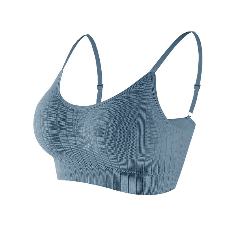Wholesale Women Wireless Bra With Breast Pad Push-up Solid Color Underwear  With Adjustable Strap Breathable Underwear blue One size (42.5-62.5kg) From  China