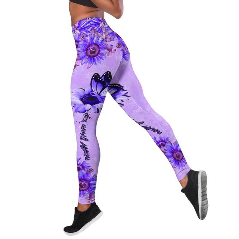 Wholesale Women Yoga Leggings High Waist Breathable Large Size Pants  Fashion Butterfly Printing Trousers For Running Gym Light purple M From  China