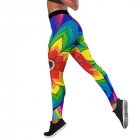 Women Yoga Leggings High Waist Breathable Large Size Pants Fashion Butterfly Printing Trousers For Running Gym flower XXL