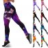 Women Yoga Leggings High Waist Breathable Large Size Pants Fashion Butterfly Printing Trousers For Running Gym flower L