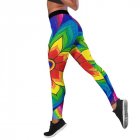 Women Yoga Leggings High Waist Breathable Large Size Pants Fashion Butterfly Printing Trousers For Running Gym flower M