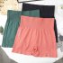 Women Yoga Shorts High Waist Hip Lifting Tummy Control Safety Underwear Sports Shorts grey one size