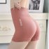 Women Yoga Shorts High Waist Hip Lifting Tummy Control Safety Underwear Sports Shorts blue one size