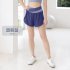 Women Yoga Shorts With Pocket Contrast Color Seamless Quick drying Sports Short Pants For Running Fitness Cycling black L