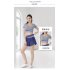 Women Yoga Shorts With Pocket Contrast Color Seamless Quick drying Sports Short Pants For Running Fitness Cycling blue XXL