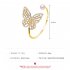 Women s Bracelet All match Hollow Zircon  Pearl Butterfly shape Open Bracelet Golden