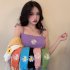 Women s Camisole Summer Knitted Embroidery Slim Cropped Small Camisole Orange free size