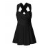 Women s Cross Back Shaping Body One Piece Swim Dress Swimsuit8Z09