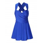 Women s Cross Back Shaping Body One Piece Swim Dress Swimsuit8Z09