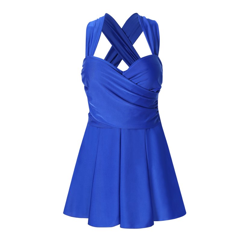 Women's Cross Back Shaping Body Swim Dress