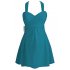 Women s Cross Back Shaping Body One Piece Swim Dress Swimsuit8Z09