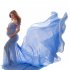 Women s Dress Off the shoulder Long Photography Chiffon Dress sky blue free size