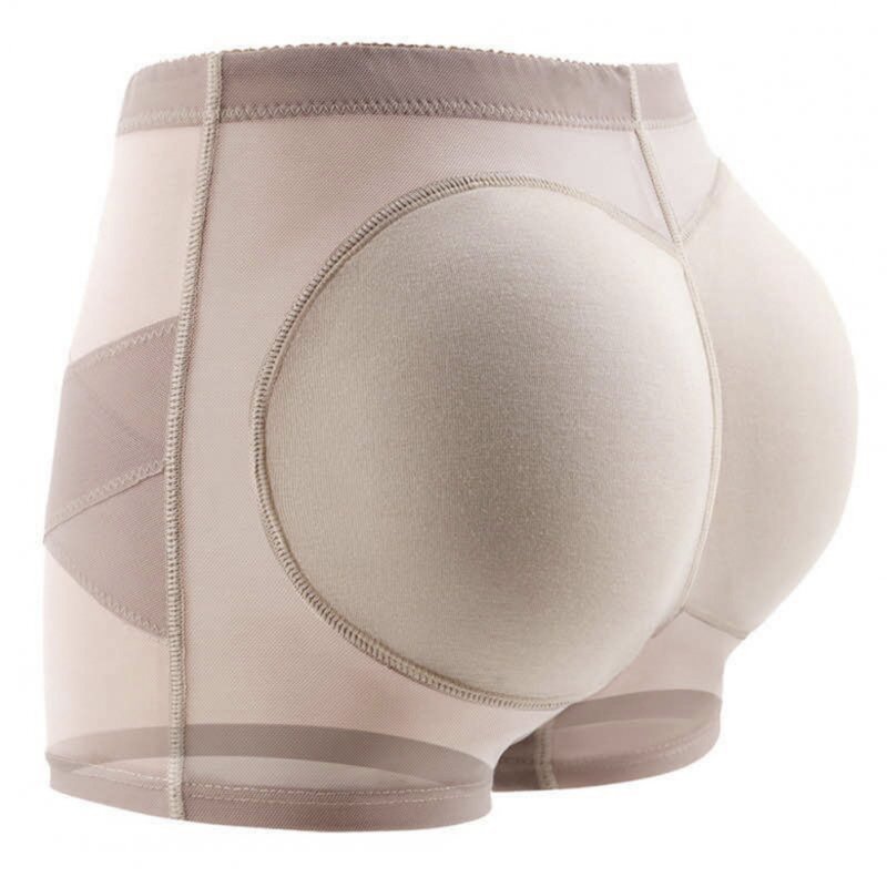 Women's Hip Shaping Pants  Sexy Slimming  Mid-waist Buttocks Padded  Shaping Pants Skin color_m