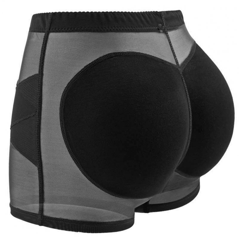 Women's Hip Shaping Pants  Sexy Slimming  Mid-waist Buttocks Padded  Shaping Pants Black _xl