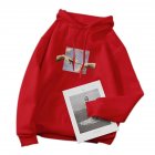 Women s Hoodie Fall Winter Loose Pullover Long sleeve Printing Hooded Sweat 3XL