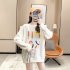 Women s Hoodie Spring and Autumn Thin Loose Pullover Long sleeve  Hooded Sweater Apricot  XXL