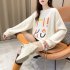 Women s Hoodie Spring and Autumn Thin Loose Pullover Long sleeve  Hooded Sweater Apricot  M