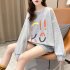 Women s Hoodie Spring and Autumn Thin Loose Pullover Long sleeve  Hooded Sweater Apricot  L