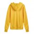 Women s Hoodie Winter Loose Long sleeve Cartoon Printing Velvet Thicken Hooded Sweater yellow M