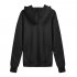 Women s Hoodie Winter Loose Long sleeve Cartoon Printing Velvet Thicken Hooded Sweater black M