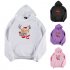Women s Hoodies Autumn and Winter Printing Long sleeves Hooded Sweater Pink M